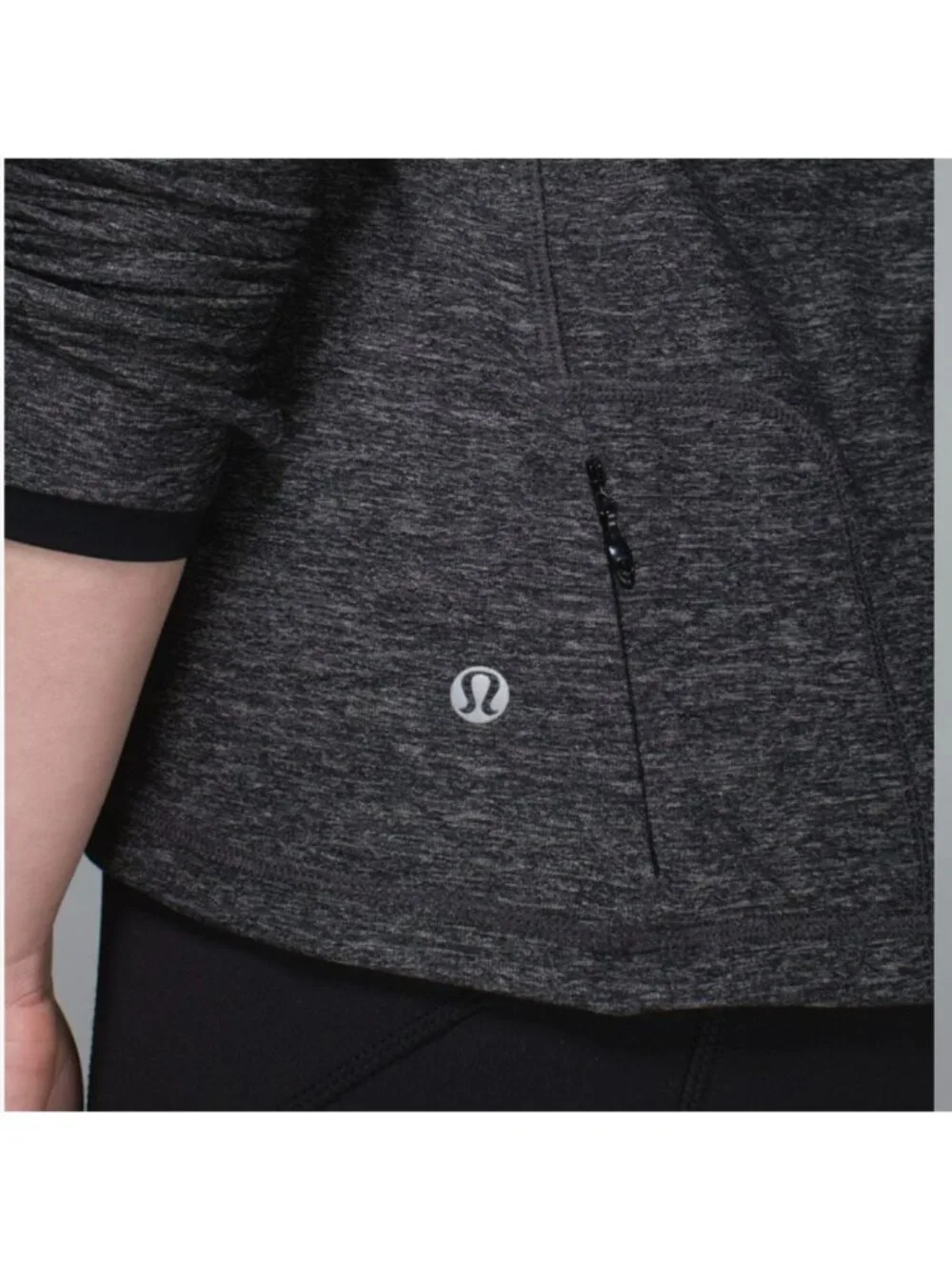 Lululemon Pace Pusher Long Sleeve Heathered Black / Black